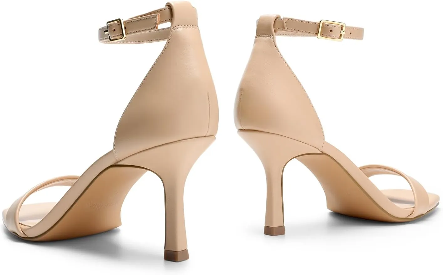 DREAM PAIRS Women's High Stilettos Open Square Toe Ankle Strap Heels Sexy Fashion Comfort Dress Shoes Wedding Bridal Pumps Heeled Sandals
