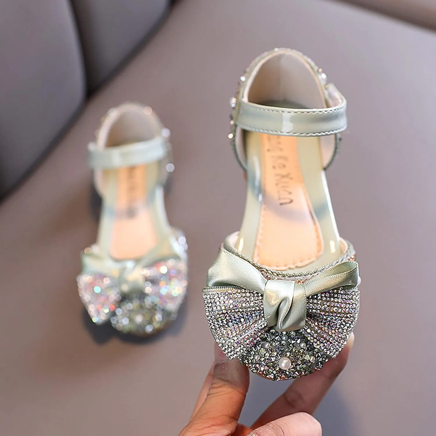 Fashion Spring and Summer Children Dance Shoes Girls Dress Show Princess Shoes Pearl Neoprene Kids Winter Boots (Green, 3-3.5 Years Toddler)