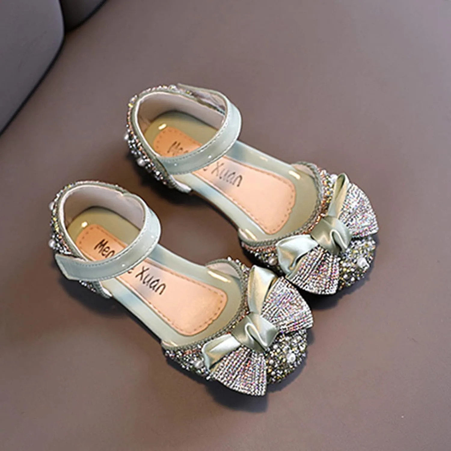 Fashion Spring and Summer Children Dance Shoes Girls Dress Show Princess Shoes Pearl Neoprene Kids Winter Boots (Green, 3-3.5 Years Toddler)