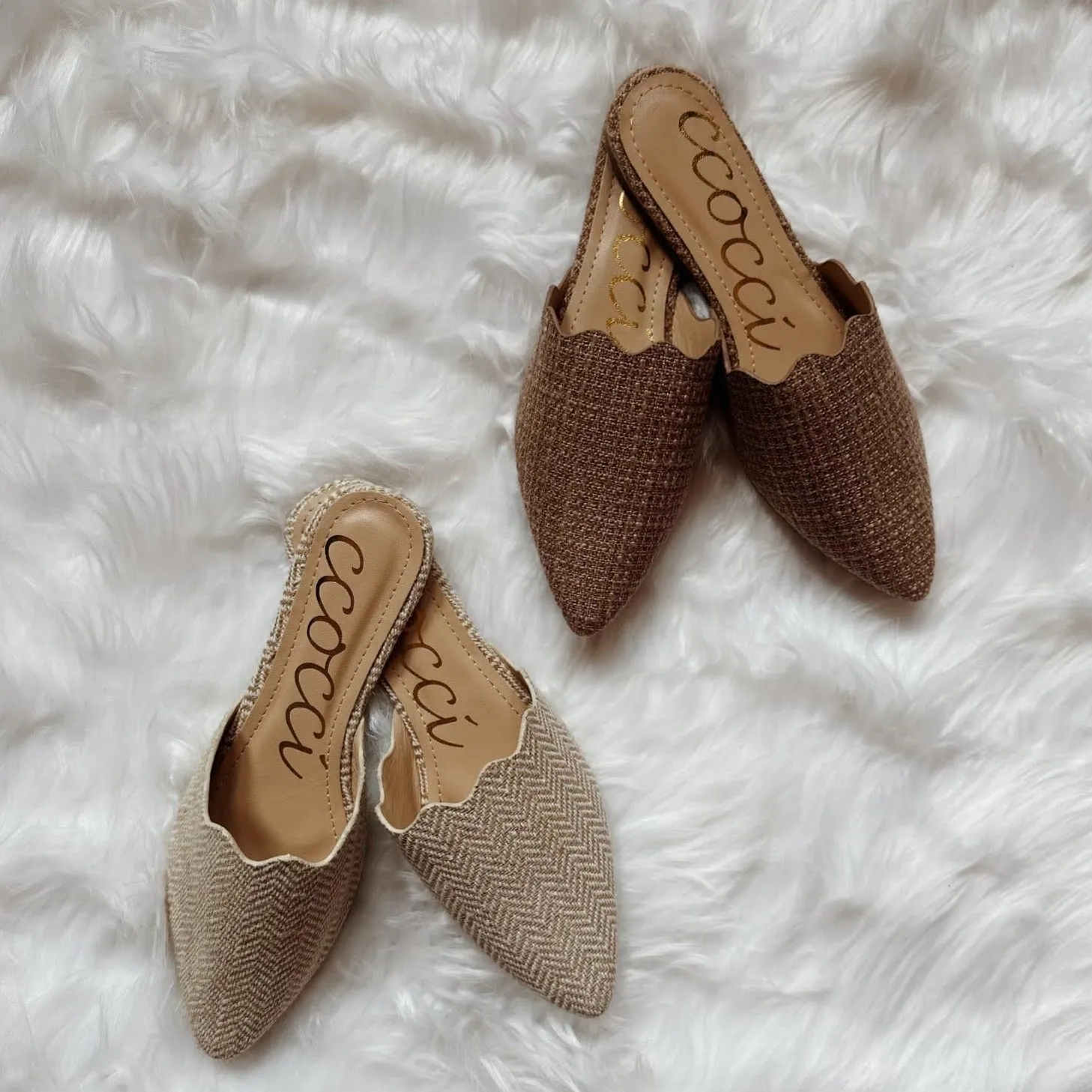 FINAL SALE Dandelion Linen Mule in Taupe