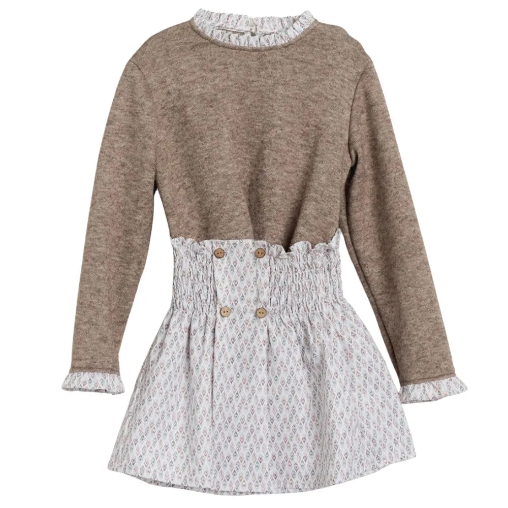 Geometrics Fall Smocked Skirt