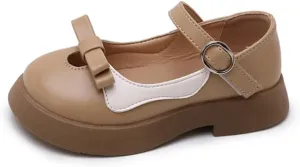 Girls Mary Jane Dress Shoes Ballerina Ballet Flats Flower Princess School Uniform Shoe