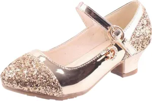 Girls Mary Jane Dress Shoes Rhinestones Sparkle Flower Girl Wedding Low Heels Toddler Girls Pump Shoes