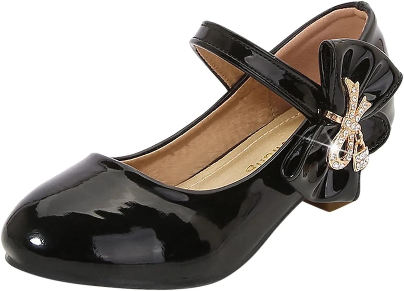 Girls Patent Leather Dress Shoes Toddler Mary Jane Shoes Low Heels Flower Girl Shoes for School Party Wedding