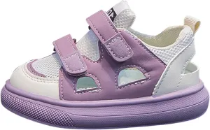 Girls Sandals Toddler Summer Shoes Closed Toe Two Adjustable Hook and Loop Strapped Sport Sandal Kids Breathable