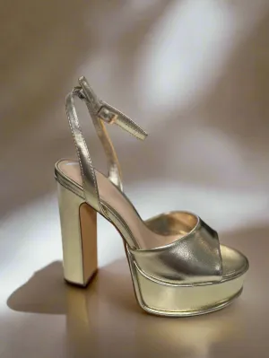 Gold  Platform Heel