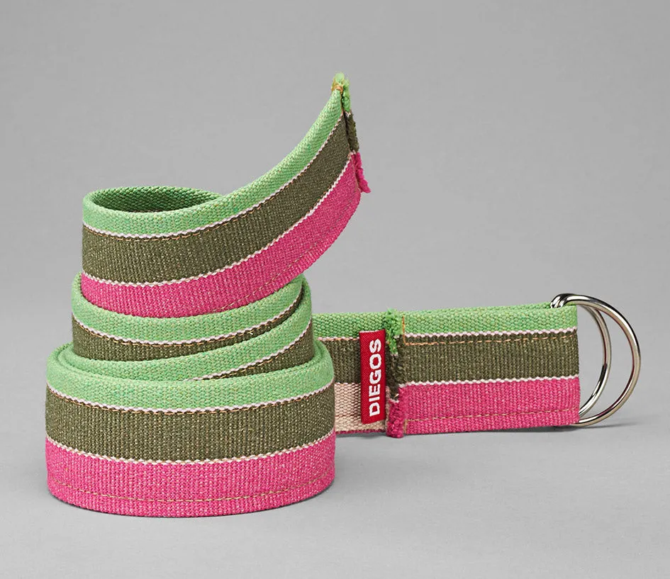 Green stripes espadrille canvas