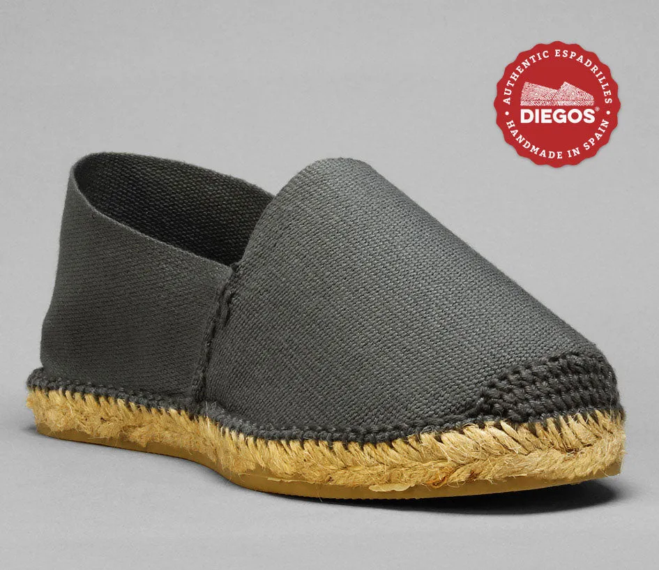 Grey espadrille canvas