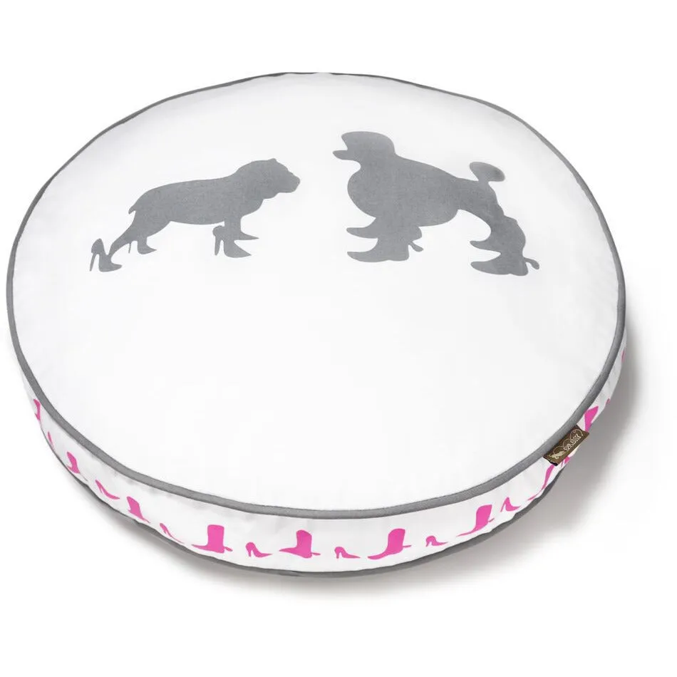 HEELS & BOOTS WHITE DOG BED