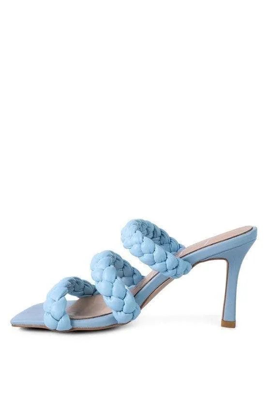 High Bae Pointed Heel Braided Sandals
