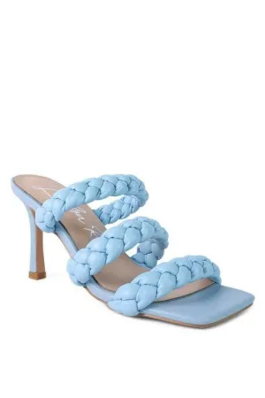 High Bae Pointed Heel Braided Sandals