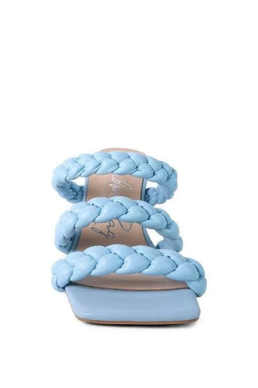 High Bae Pointed Heel Braided Sandals