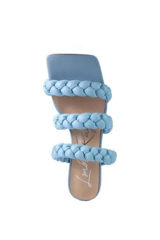 High Bae Pointed Heel Braided Sandals