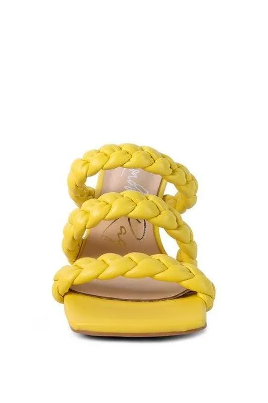 High Bae Pointed Heel Braided Sandals