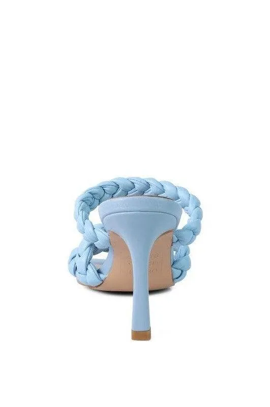 High Bae Pointed Heel Braided Sandals
