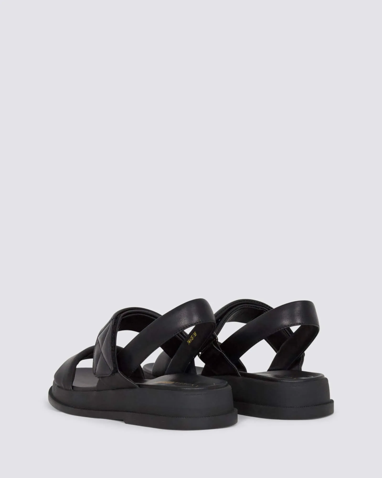 IMAGE SANDALS BLACK LEATHER