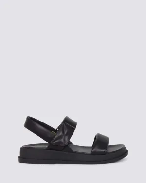 IMAGE SANDALS BLACK LEATHER