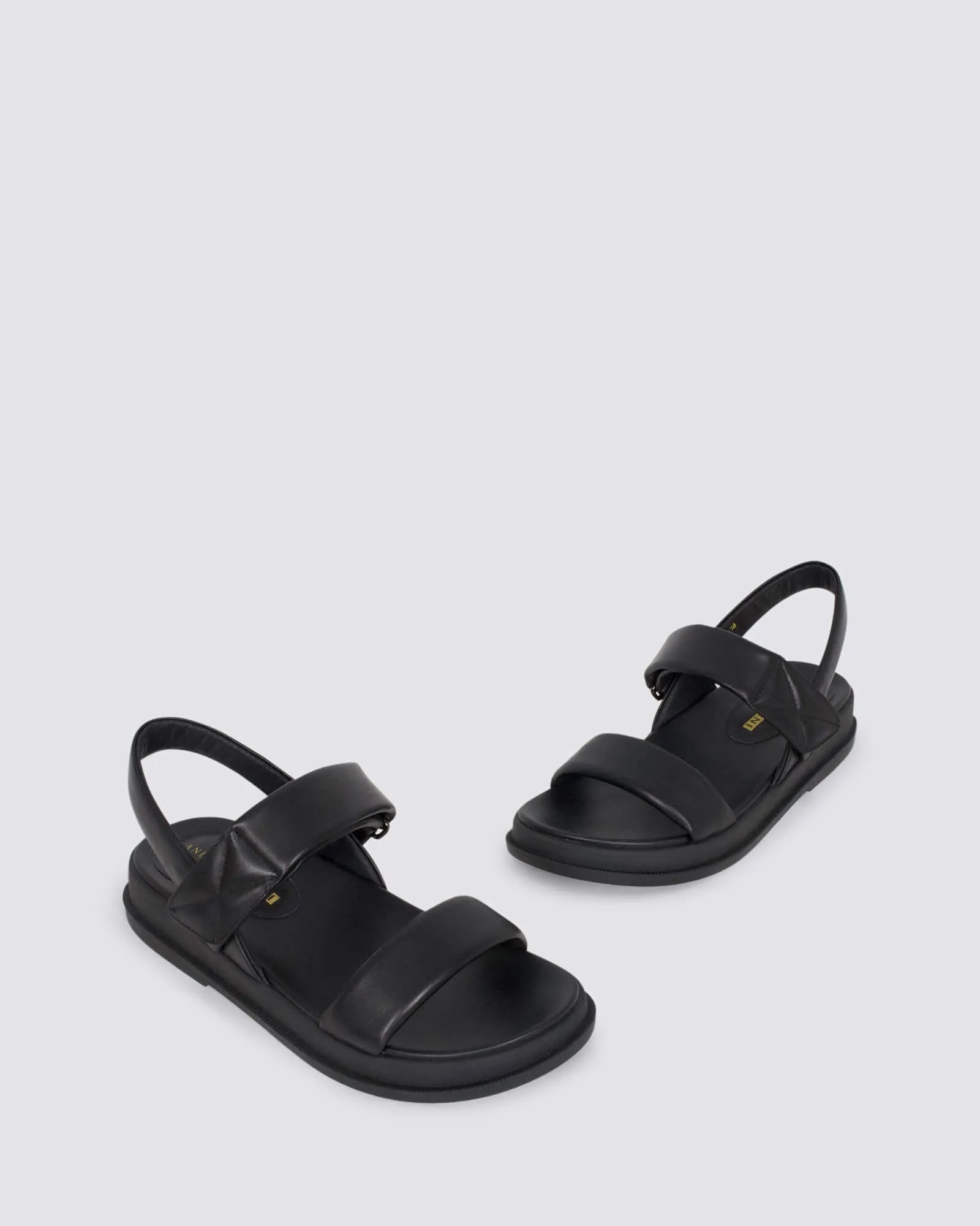 IMAGE SANDALS BLACK LEATHER