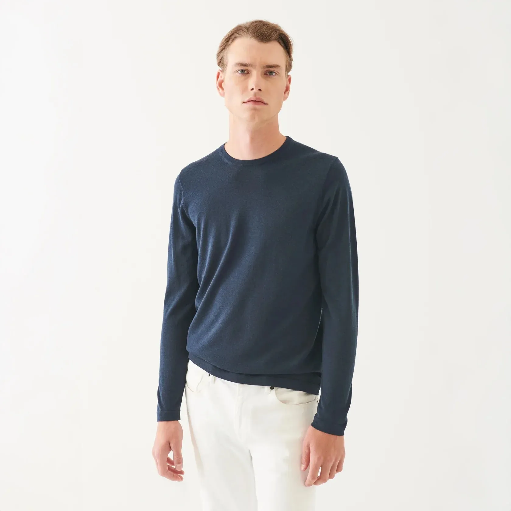 Imperial Blue Extra-Fine Merino Sweater - Patrick Assaraf