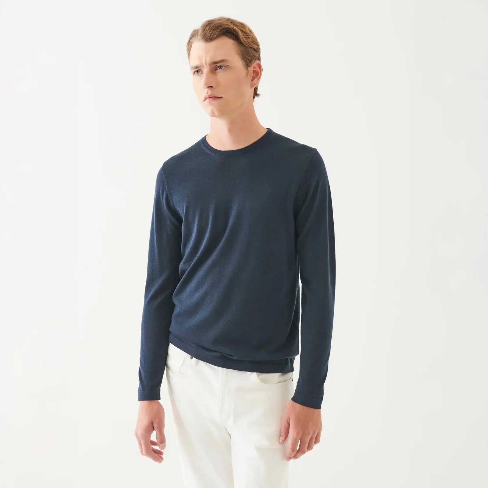 Imperial Blue Extra-Fine Merino Sweater - Patrick Assaraf