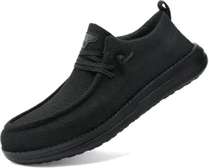 ITAZERO Men's Wide Toe Box Mesh Shoes Business Casual Wide Width Walking Shoes with Arch Support Insole for Plantar Fasciitis