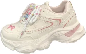 Kawaii Y2K Aesthetic Cute Breathable Bowknot Dad Platform Shoes for Women Lightweight Dopamine Casual Chunky Sneakers
