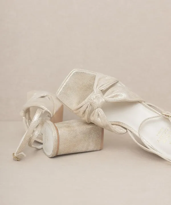 Knotted Band Platform Heels - Oasis Society