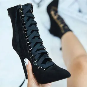 Lace-Up Stiletto Heels