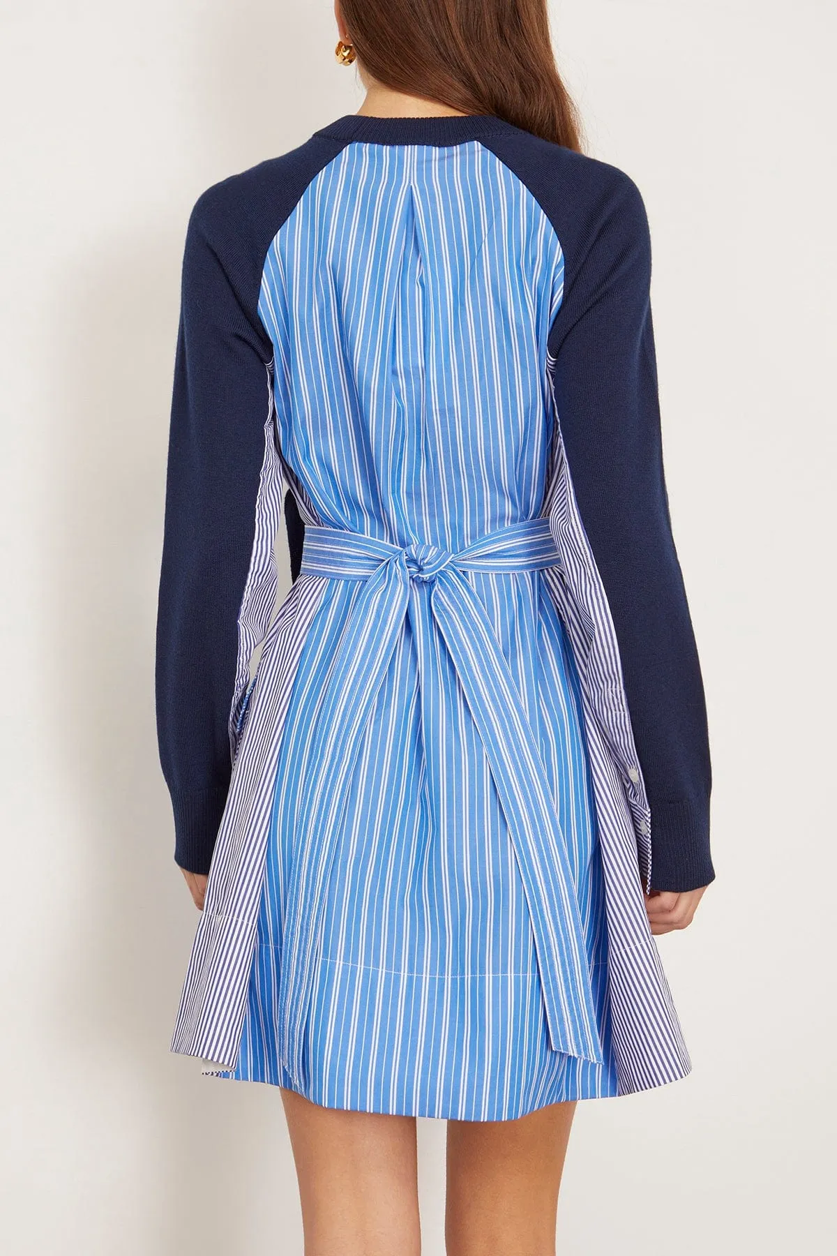 Lorraine Combo Dress in Maritime Blue/Cerulean Blue Multi