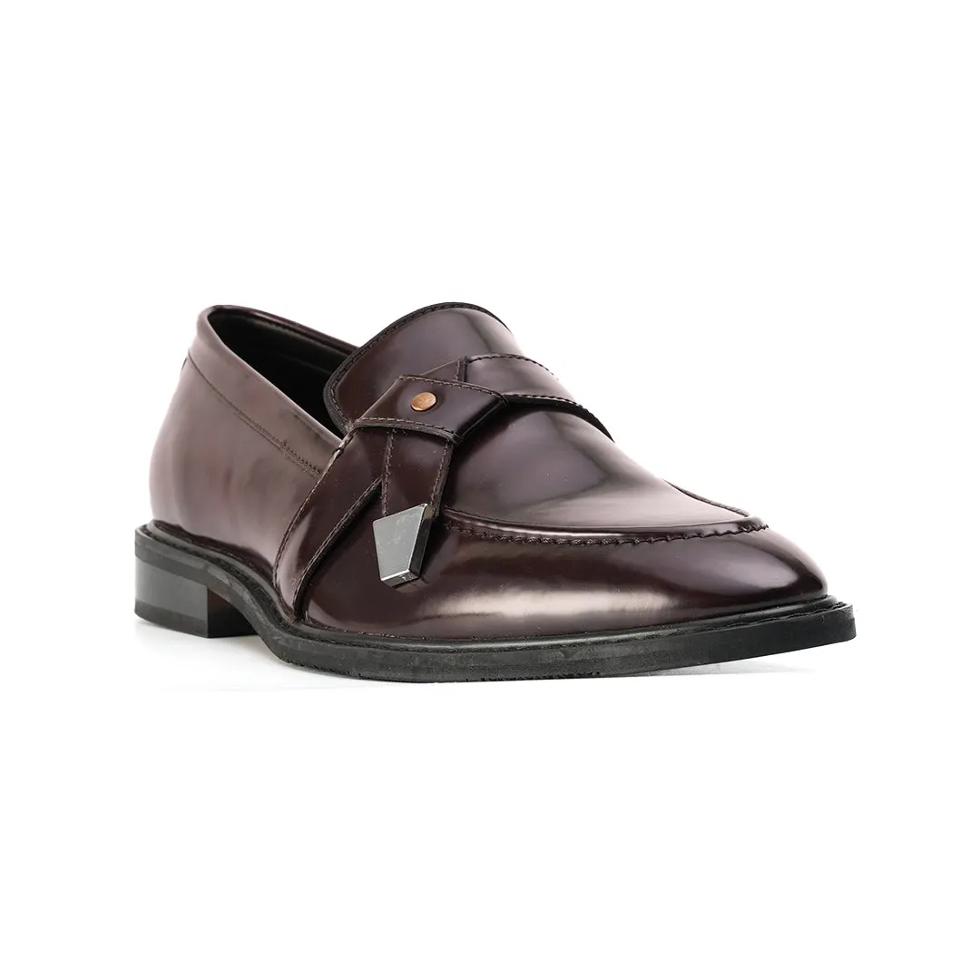 Monkstory Belted Slip-Ons - Burgundy