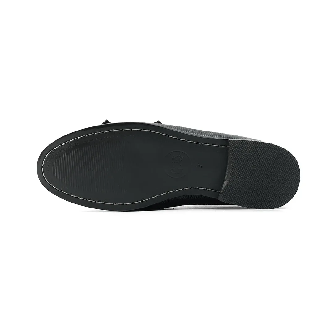 Monkstory Eclecta Textured Double Monk Slip Ons - Black