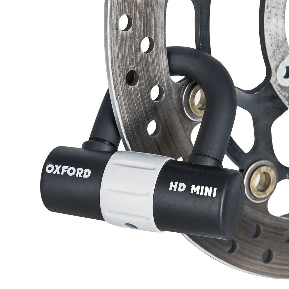 Moto Disc Lock Oxford HD Mini Shackle Lock, Black