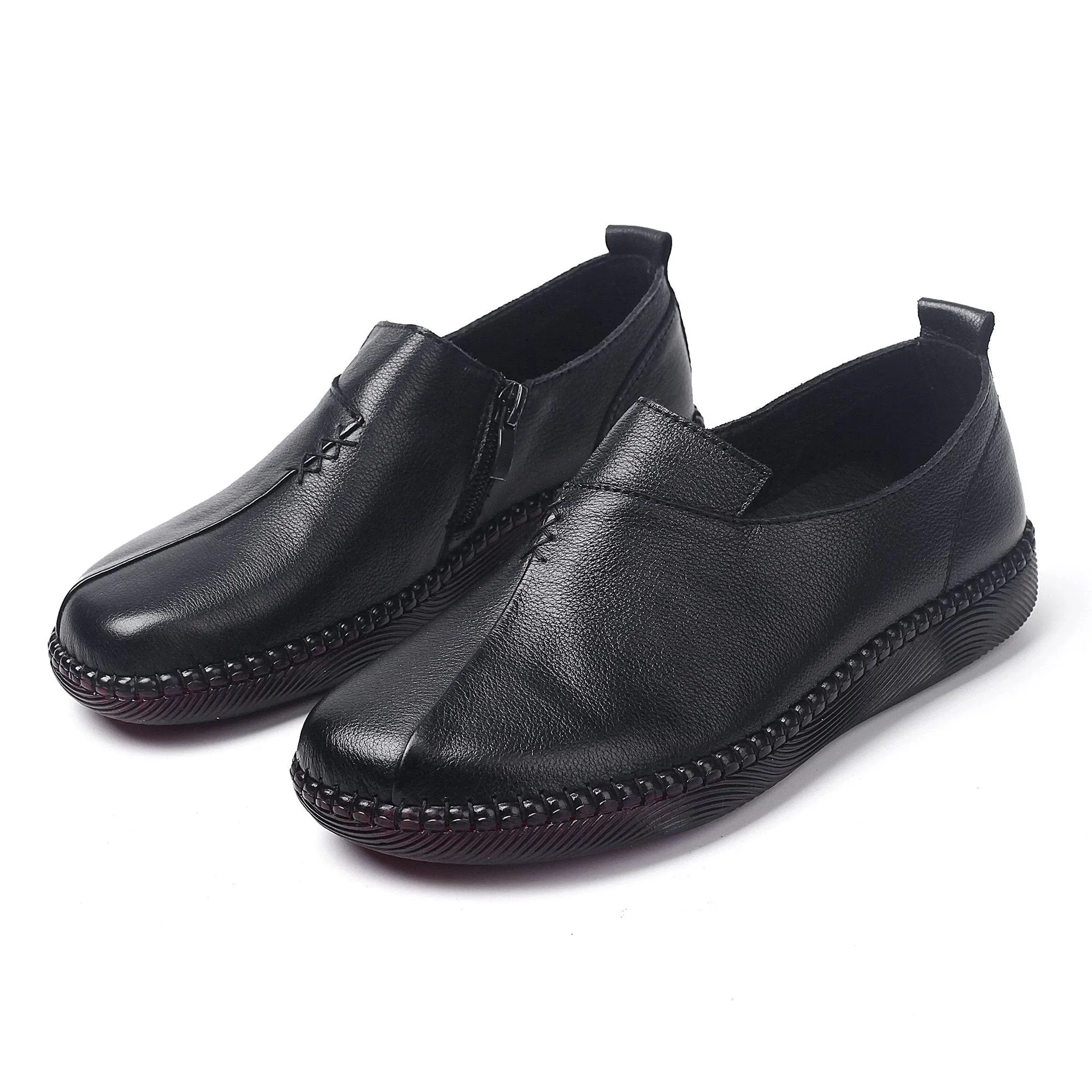 Nanccy Vintage Handmade Round Toe Soft Casual Shoes
