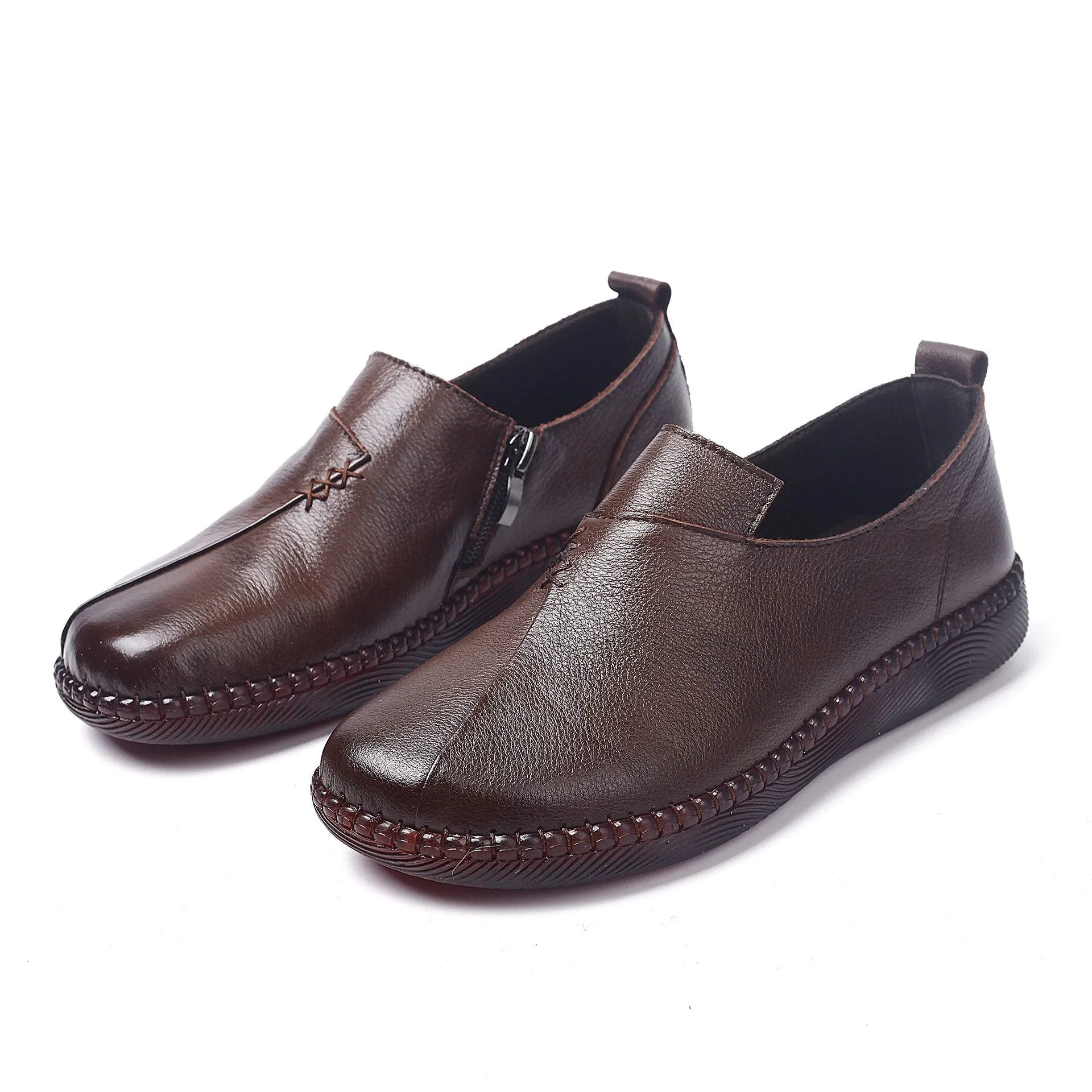 Nanccy Vintage Handmade Round Toe Soft Casual Shoes