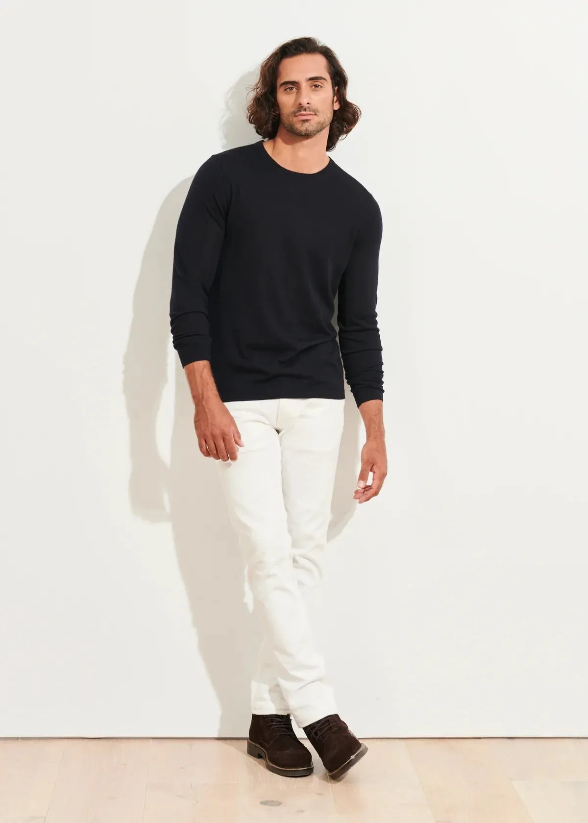 Navy Extra-Fine Merino Sweater - Patrick Assaraf