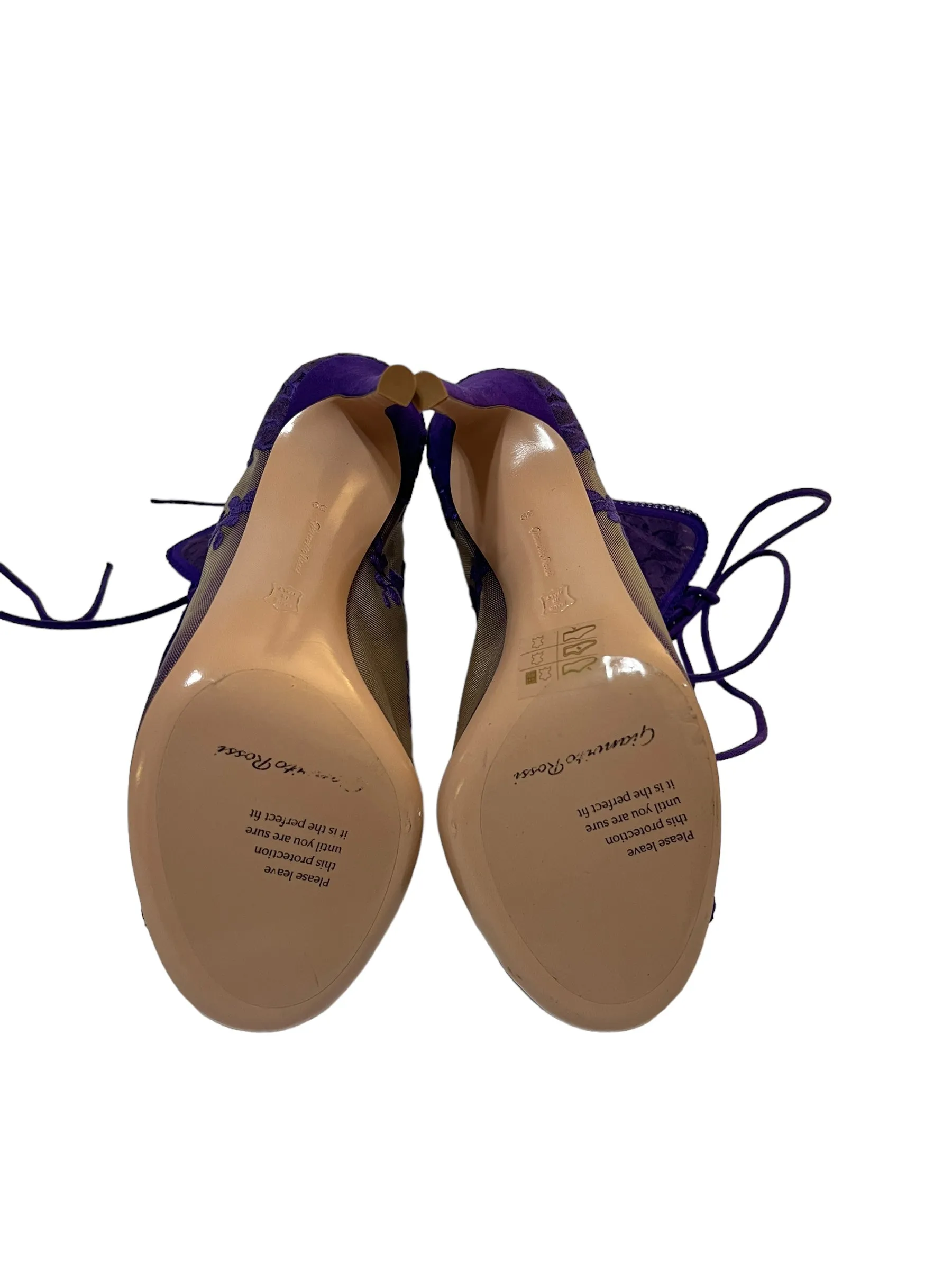 NEW Gianvito Rossi Purple Ankle Boots Sz 39