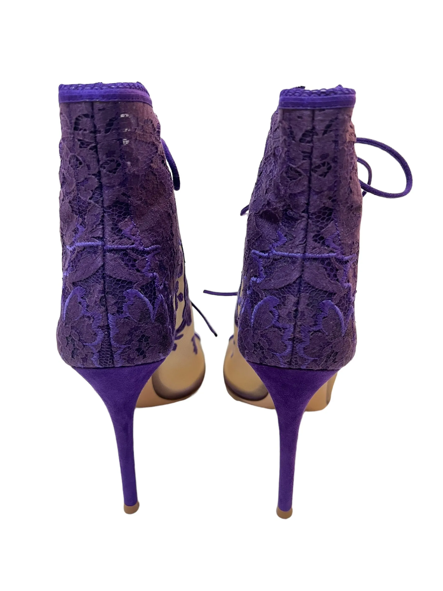 NEW Gianvito Rossi Purple Ankle Boots Sz 39