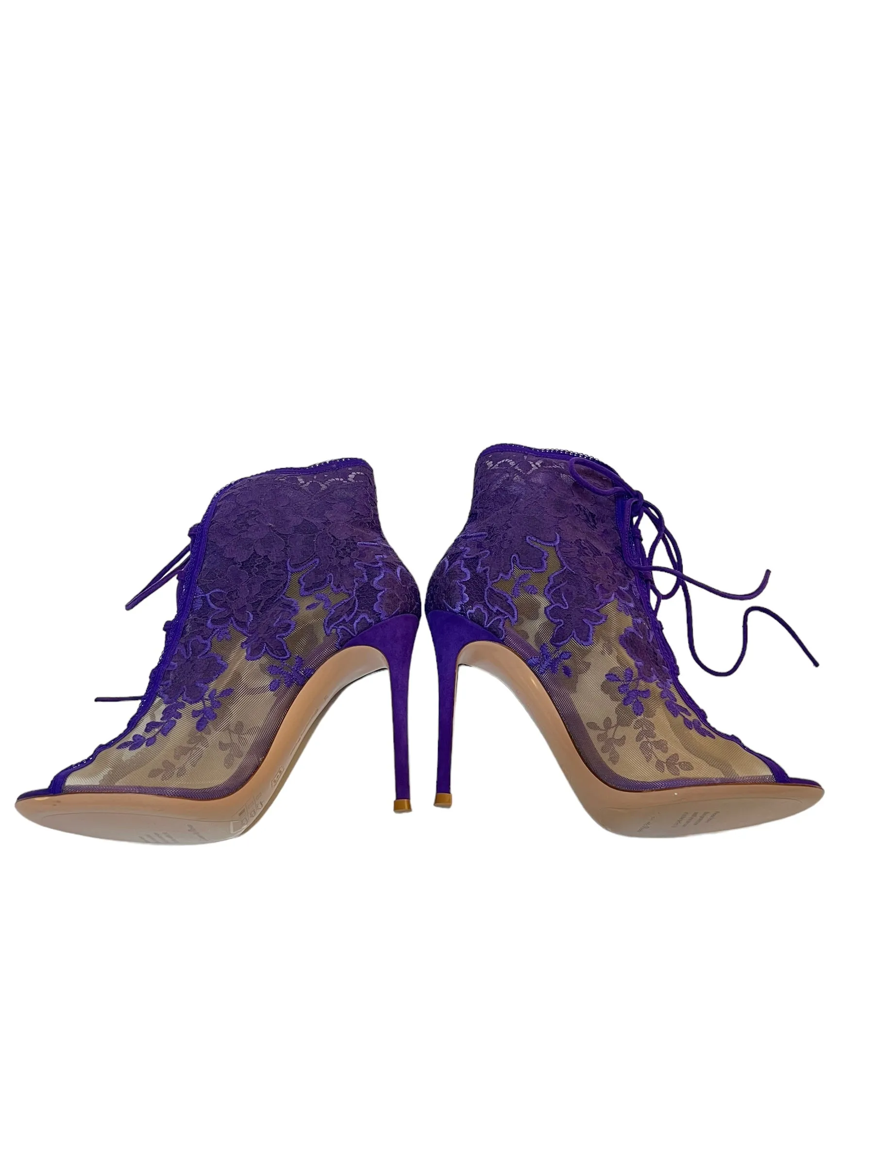 NEW Gianvito Rossi Purple Ankle Boots Sz 39