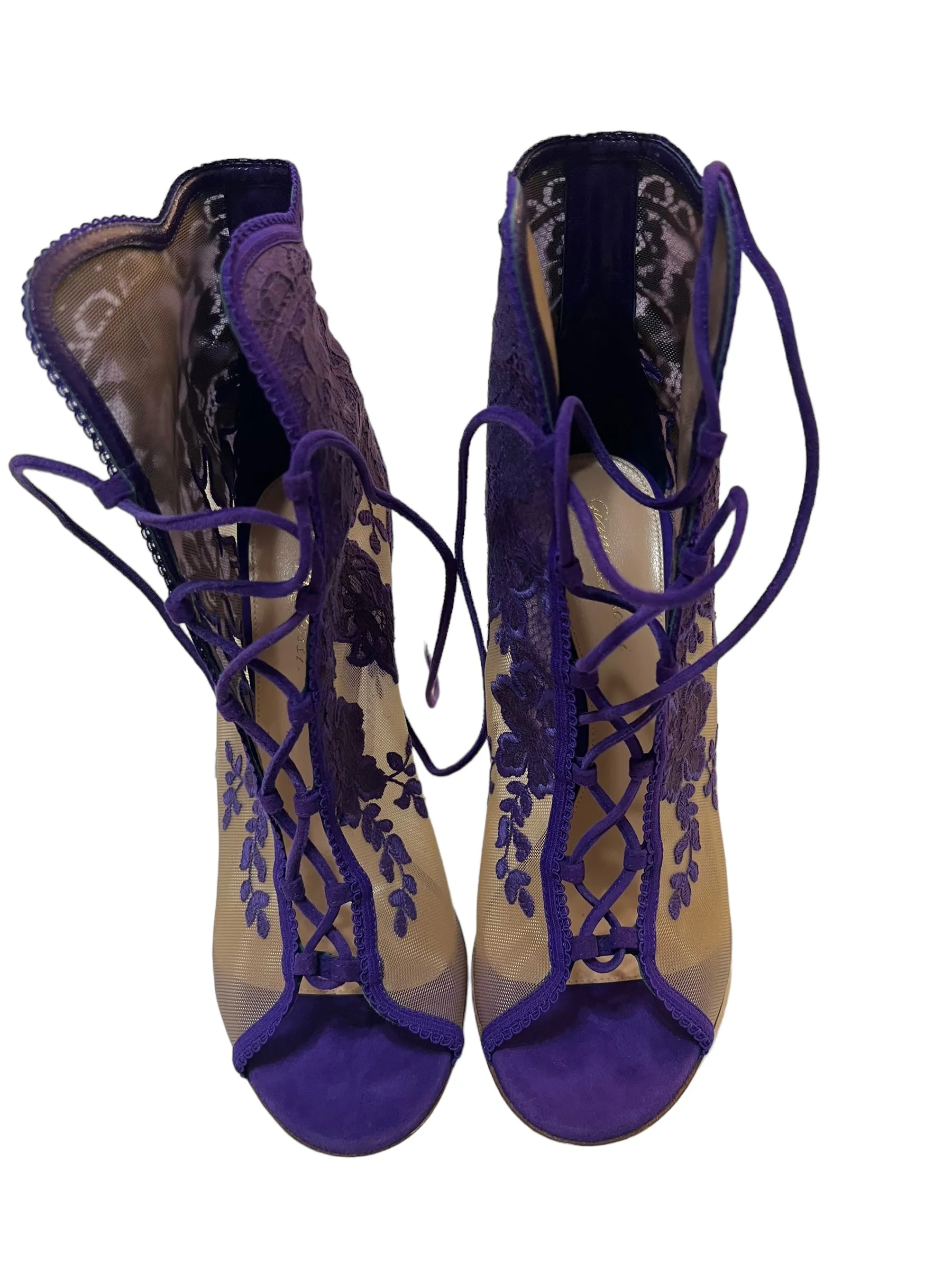 NEW Gianvito Rossi Purple Ankle Boots Sz 39