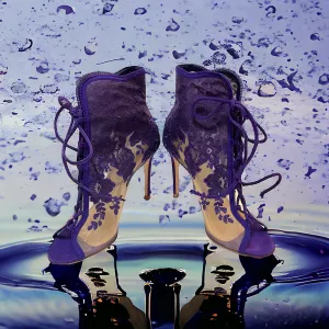 NEW Gianvito Rossi Purple Ankle Boots Sz 39