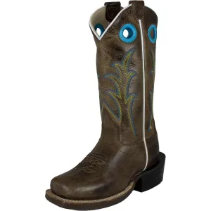 Old West Youth Square Toe Cowboy Boots