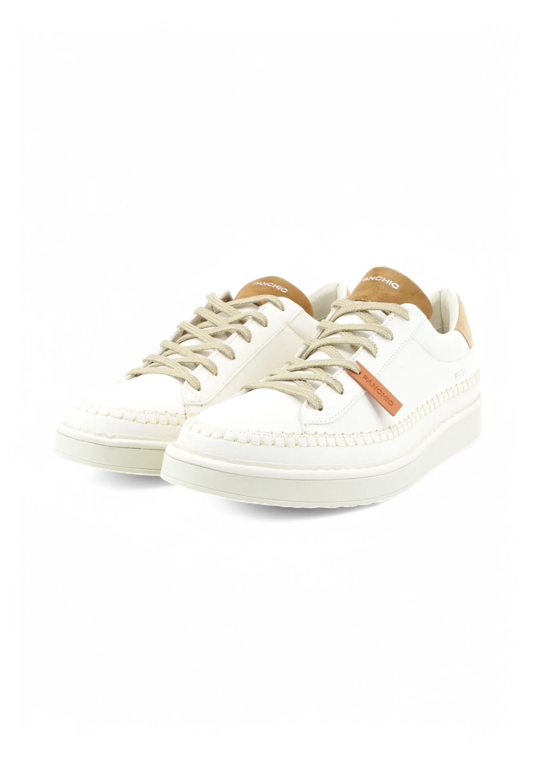 PAN CHIC Sneakers Uomo Bianco Marrone P01M019-01303057-PE25
