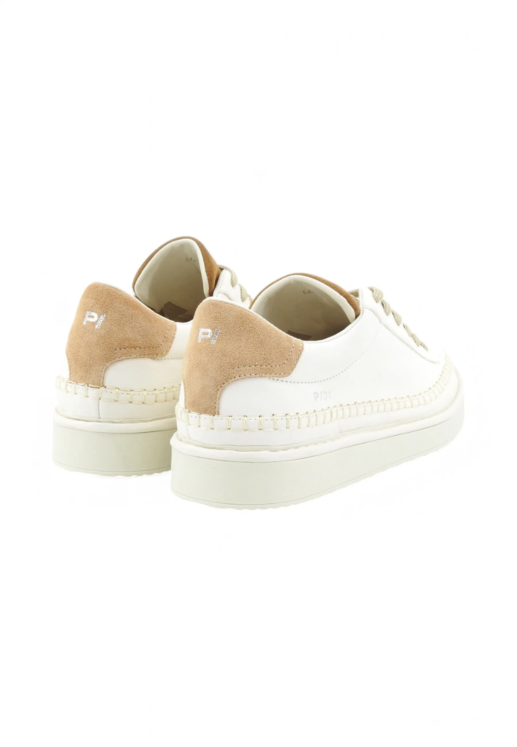 PAN CHIC Sneakers Uomo Bianco Marrone P01M019-01303057-PE25