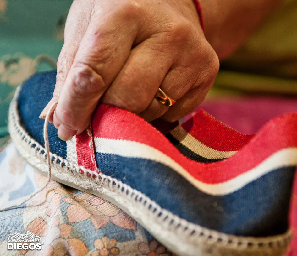Parisian stripes espadrille canvas