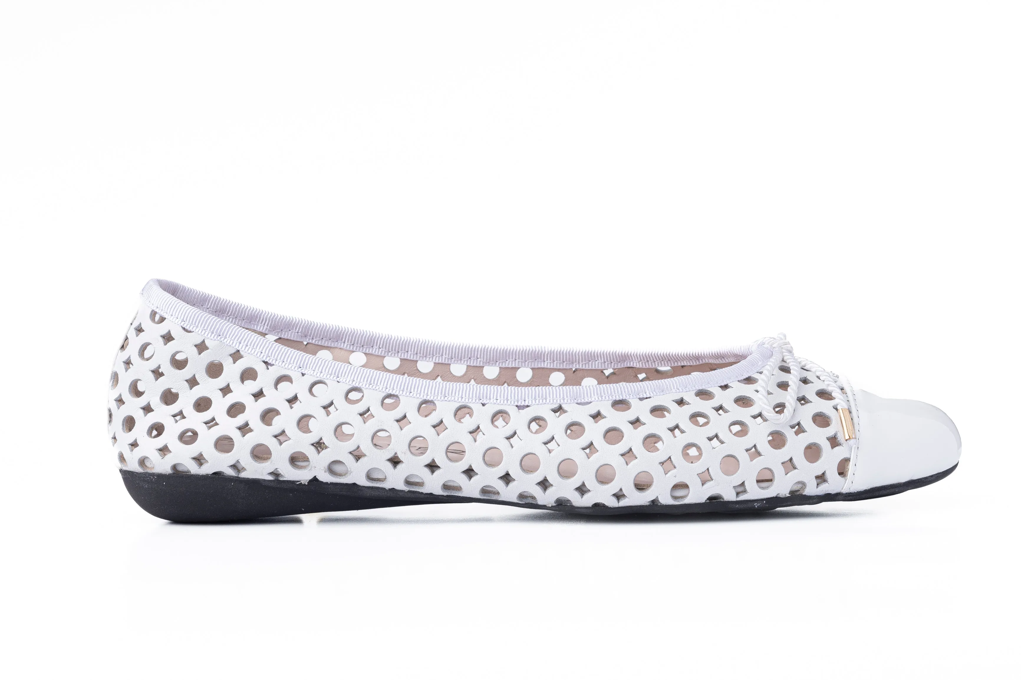 PAUL MAYER - BRANDY - SIZE 6 - PATENT WHITE NAPPA WHITE