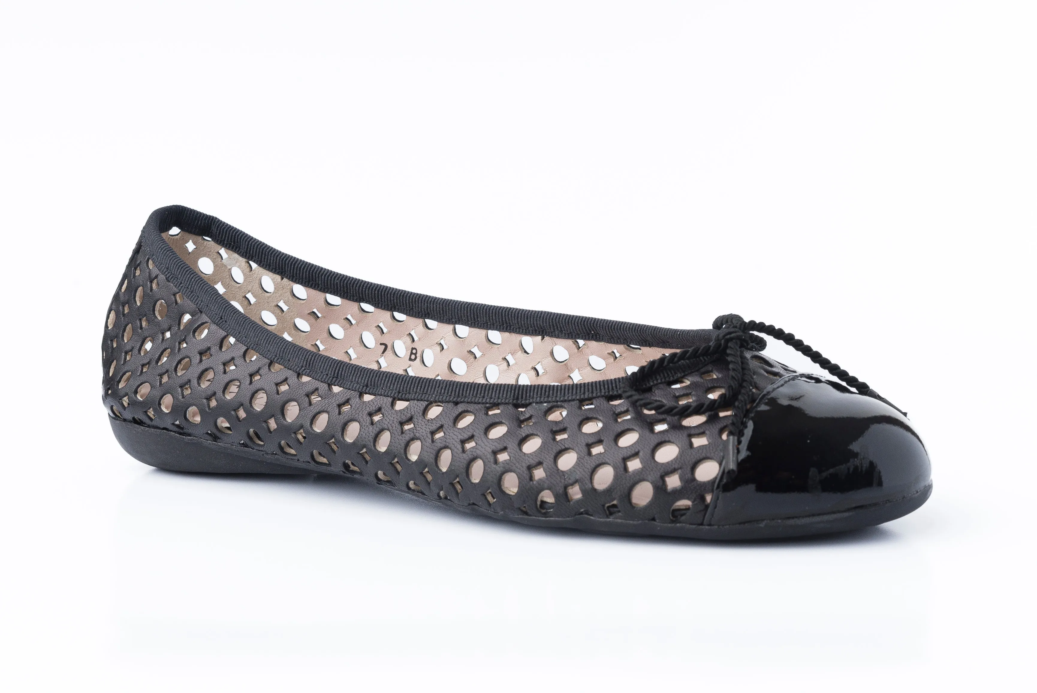 PAUL MAYER - BRANDY - SIZE 7 - PATENT BLACK NAPPA BLACK
