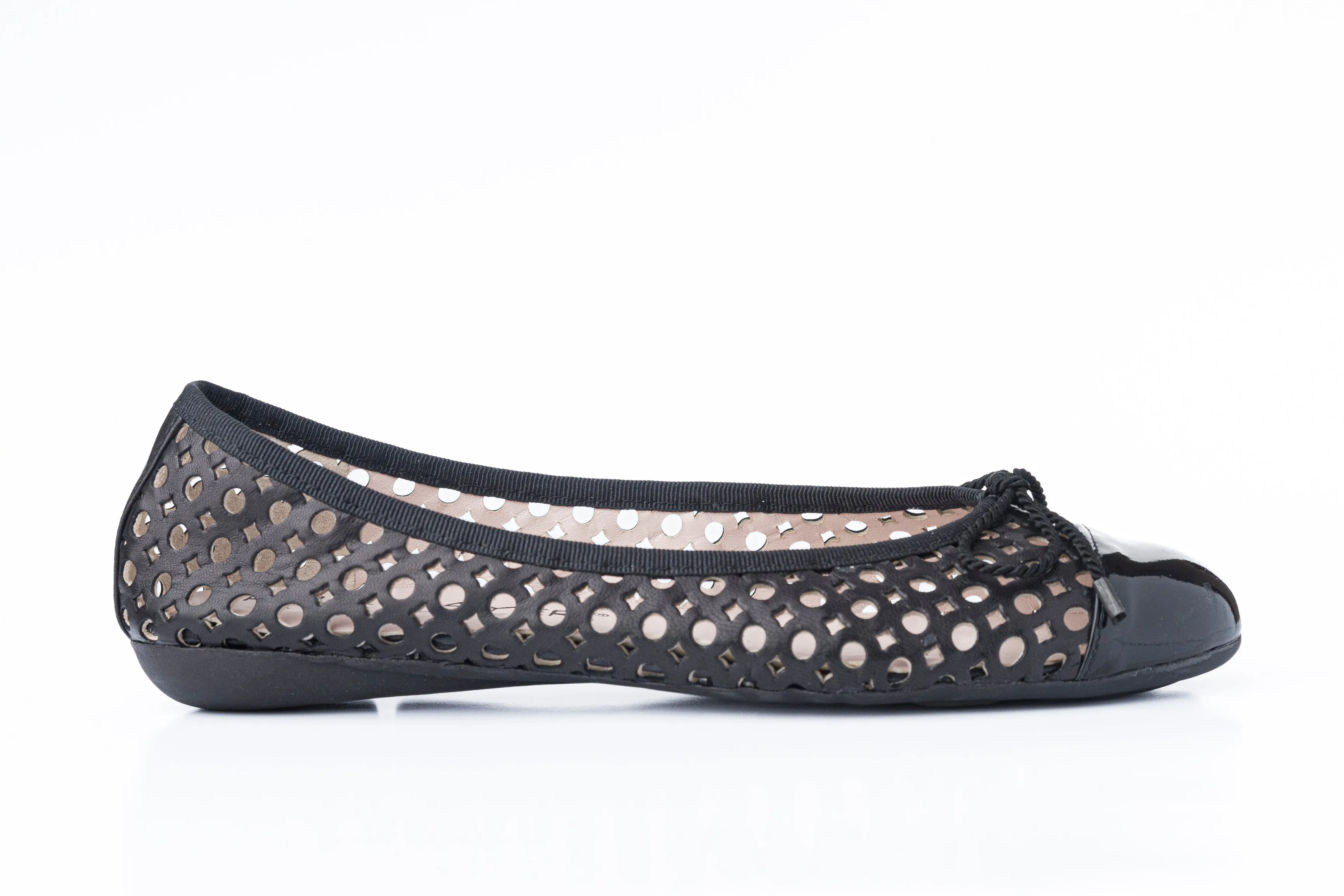 PAUL MAYER - BRANDY - SIZE 9.5 - PATENT BLACK NAPPA BLACK
