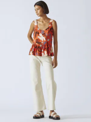 Paul Smith Orange Floral Top W2R-324M-K31022-25