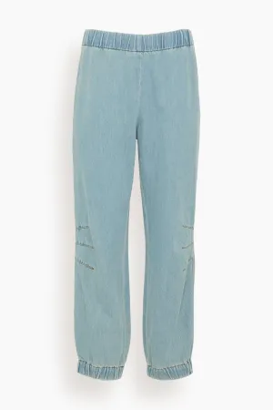 Piker Denim Pant in Ice Blue