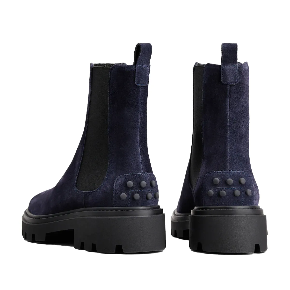 Pull On Lug Sole Suede Boots